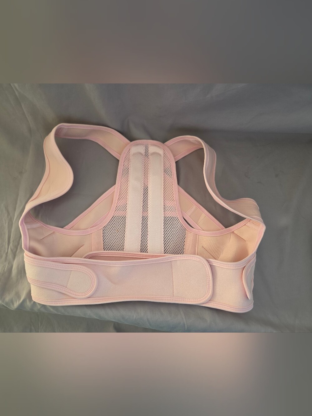 Women's Adjustable Pink Posture Support Brace - Back Corrector
